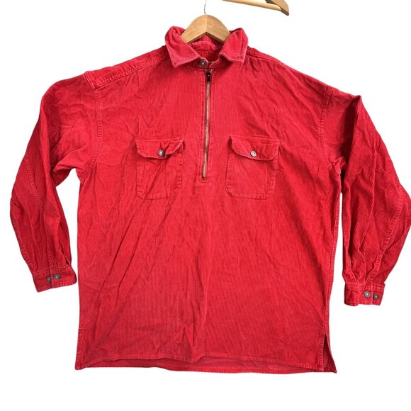 Vintage Marlboro Unlimited Pullover Shirt Mens Large Corduroy Half Zip Western Y - Picture 1 of 11